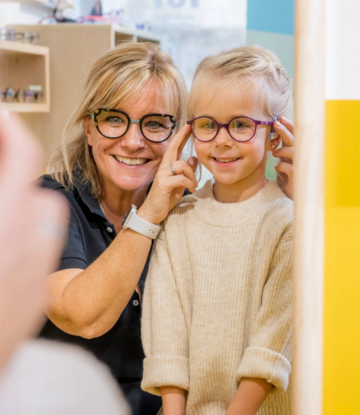 Essayage de lunettes pour enfant chez Pigeard